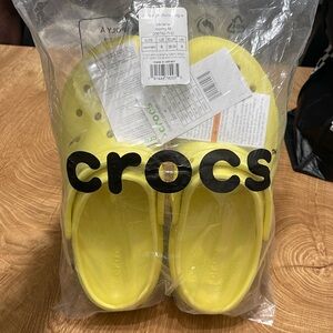 Pastel Yellow Platform CROCS